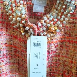 Chicos embellished jacket New WT
